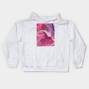 Purple pink red dirty pour 3 Kids Hoodie